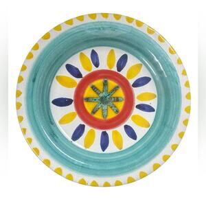 1960s DeSimone Pottery of Italy Vibrant Ceramic Art Plate Hand Painted